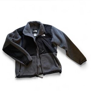 The North Face Black and Gray Fleece Zip Up Jacket